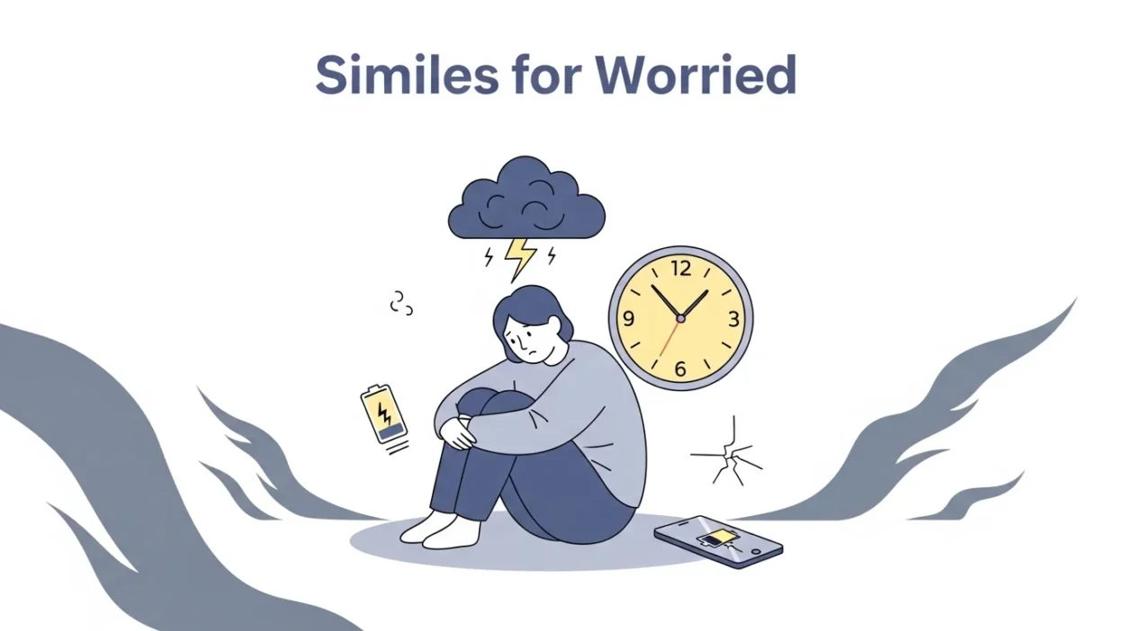 Similes for Worried