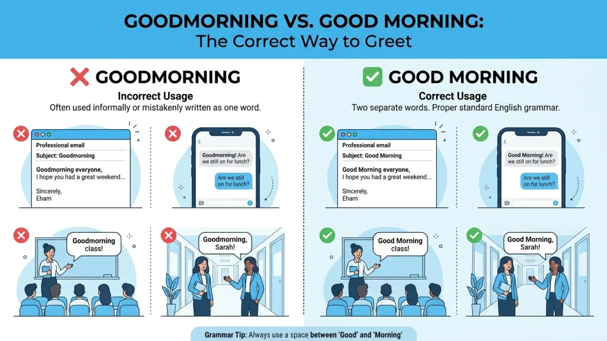 Goodmorning vs Good Morning