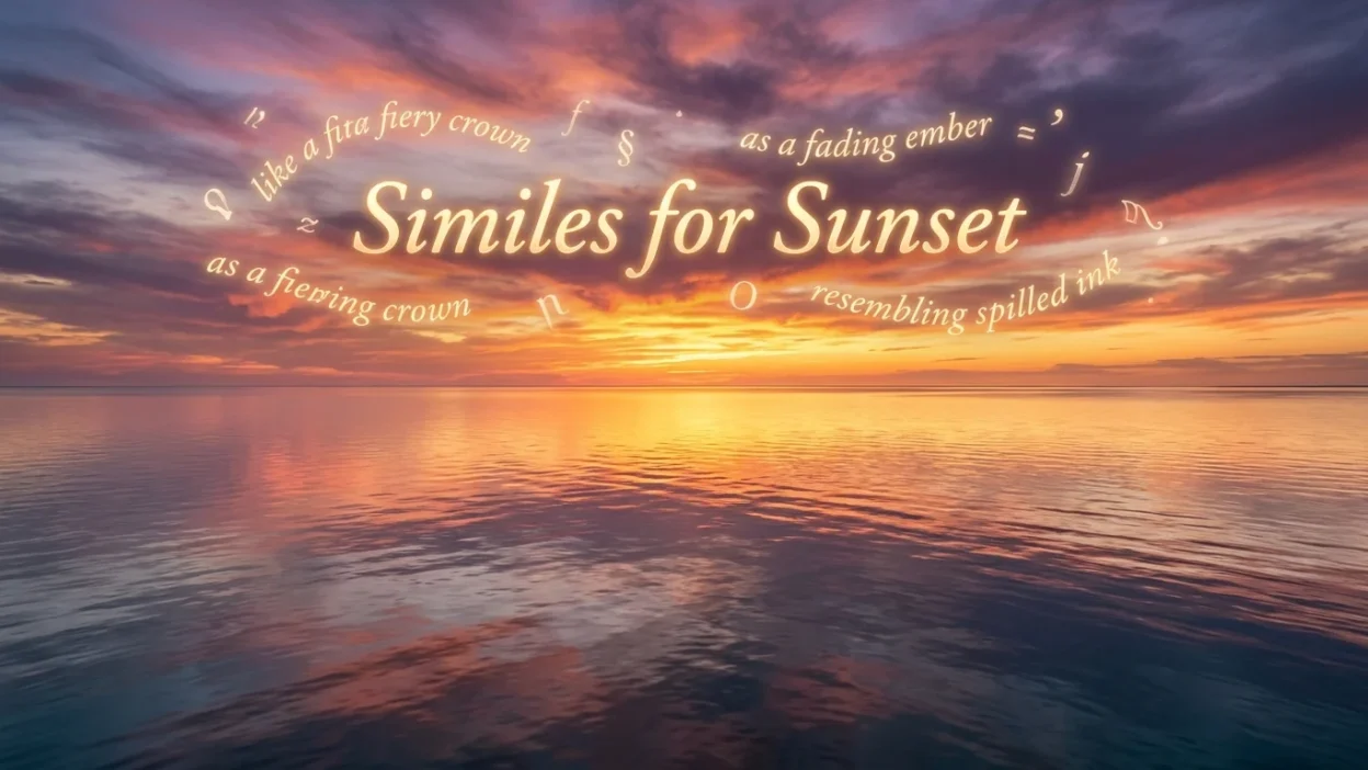 Similes for Sunset