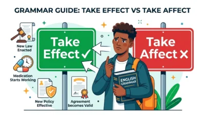 Take Effect vs Take Affect